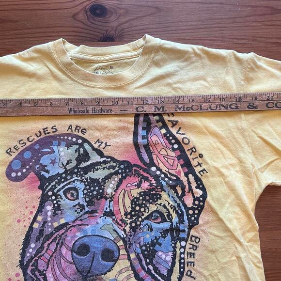 The Mountain brand tie dye Dog Rescue Shirt Pit Bull Medium Yellow - Picture 4 of 8
